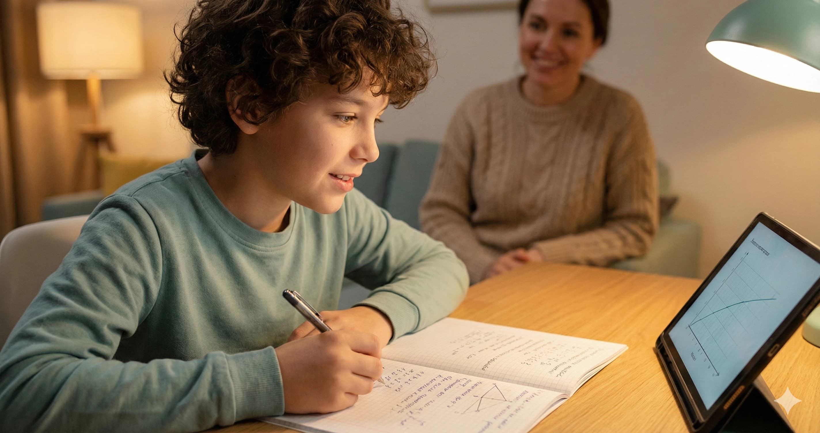 Визуал о том, как ребёнок перестаёт уходить в списывание и получает спокойную пошаговую помощь вместо ГДЗ.